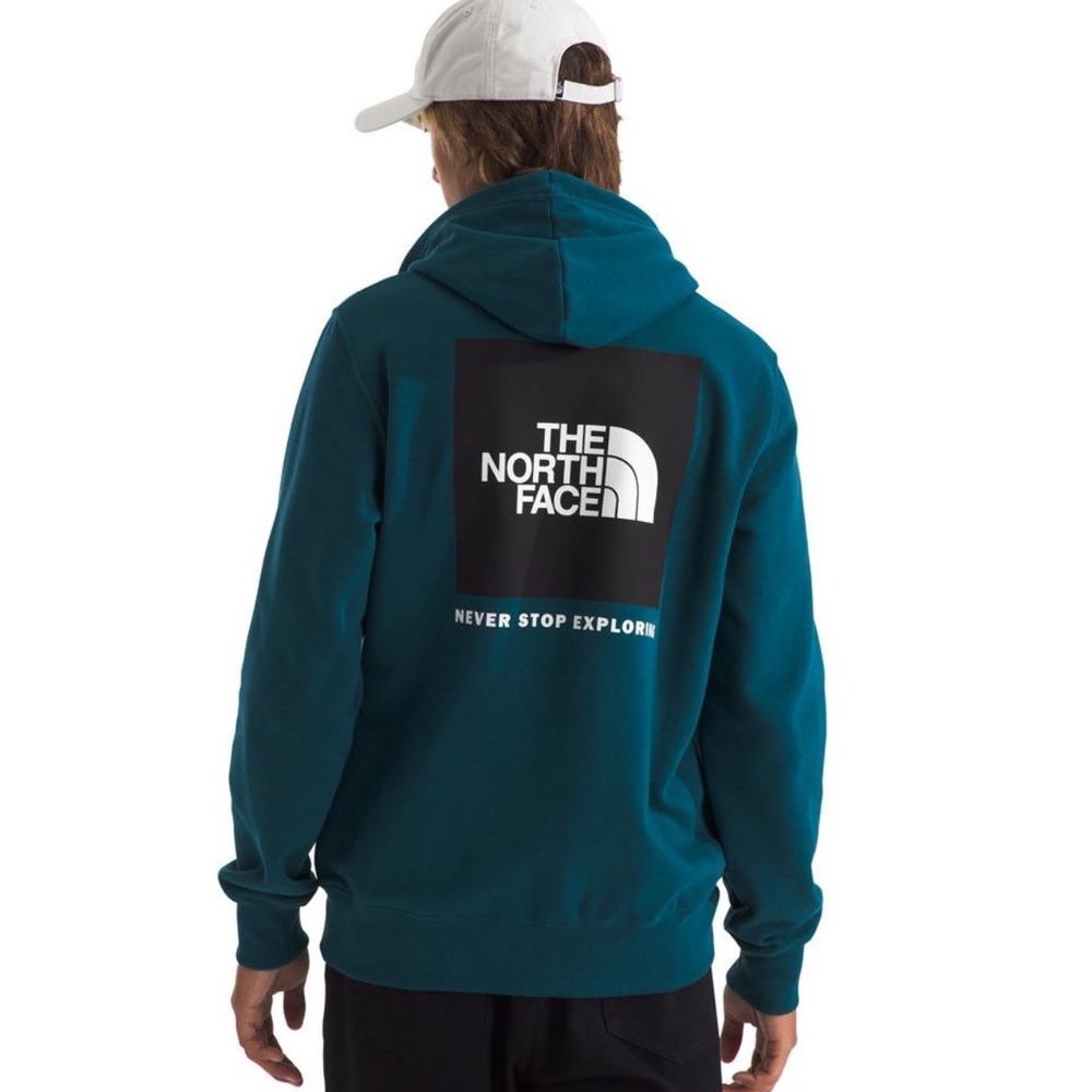 The North Face Midnight Petrol Box NSE Pullover Hoodie Sweatshirt M New With Tag